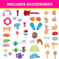 MEGA Barbie Color Reveal Building Toys Set, DreamHouse with 545 Pieces, 5 Micro-Dolls, 6 Pets and Accessories, 30 + Surprises, Kids Ages 6+ Years