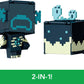 Mattel Minecraft Flippin’ Figs Figures with 2-in-1 Fidget Play, 3.75-in Scale, Large Heads & Pixelated Design (Characters May Vary)