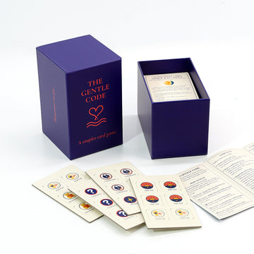 The Gentle Code Couples Card Game - 150 Conversation & Action Cards, 5 Progressive Levels, Token Reward System - Date Night Gift for Couples