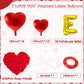 I Love You Balloons and Heart Balloon with 500 Pieces Rose Petals, Foil Mylar Love Balloons for Him/Her Wedding Anniversary Engagement Valentine Day