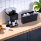 1:12 Scale Miniature Coffee Machine Set, Modern Dual-Hopper Brewer & Cups, Realistic Kitchen Appliance for Dollhouse, Diorama Cafe & Office Scenes