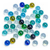 POPLAY 50 PCS Marbles Bulk with Whistle, 0.56 Inch Glass Marbles for Kids