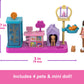 Barbie Mini BarbieLand Collectible Pet Boutique Playset with 1 1/2-Inch Doll, Product Display, Check Out Stand, Pet House & Cat Baskets