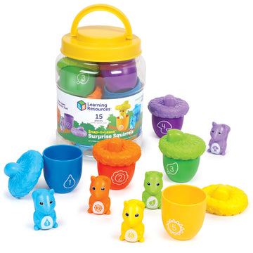 Learning Resources Snap-n-Learn Surprise Squirrels - Toddler Montessori Toys, Preschool Activities, Counting and Fine Motor Skills, Sorting