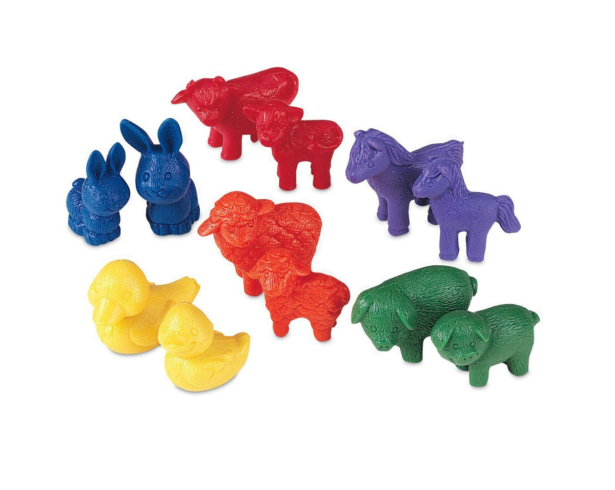 Learning Resources Friendly Farm Animal Counters - 72 Pieces, Ages 3+, Toddler Toys, Preschool Supplies, Classroom Desk Pets, Educational Counting