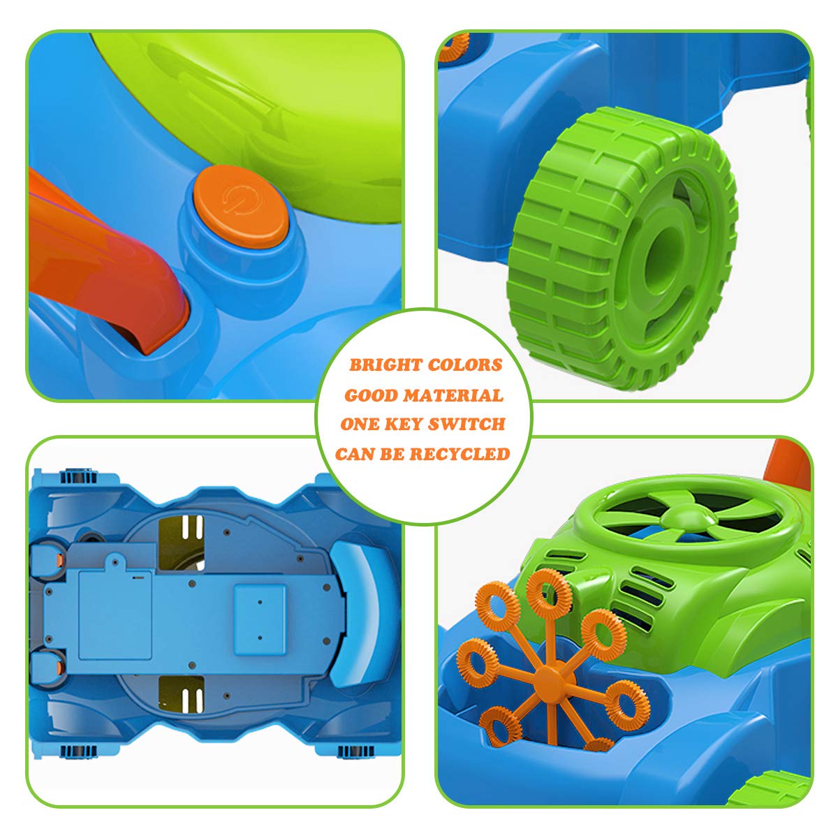 Lydaz Bubble Lawn Mower Toddler Toys, Bubble Machine Outdoor Garden Toys