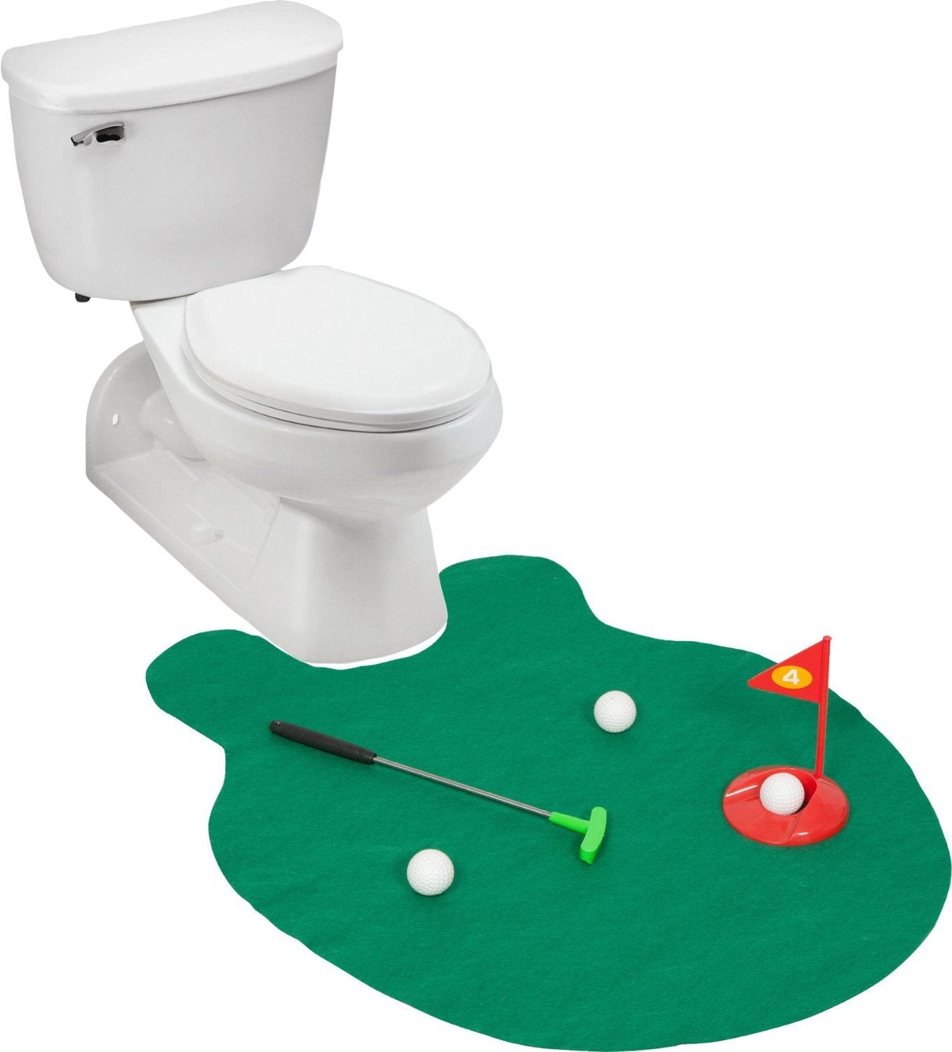 EZ Drinker Toilet Golf Joke & Novelty Set - Play Golf on the Toilet
