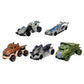 Hot Wheels Character Cars Velociraptor Blue, Toy Vehicle for Ages 3 and Up