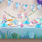 Decor365 Pink Blue Mermaid Centerpiece Under The Sea Table Decorations Girls Birthday Decor Ocean Coral Little Mermaid Theme Bday Tea Party Supplies