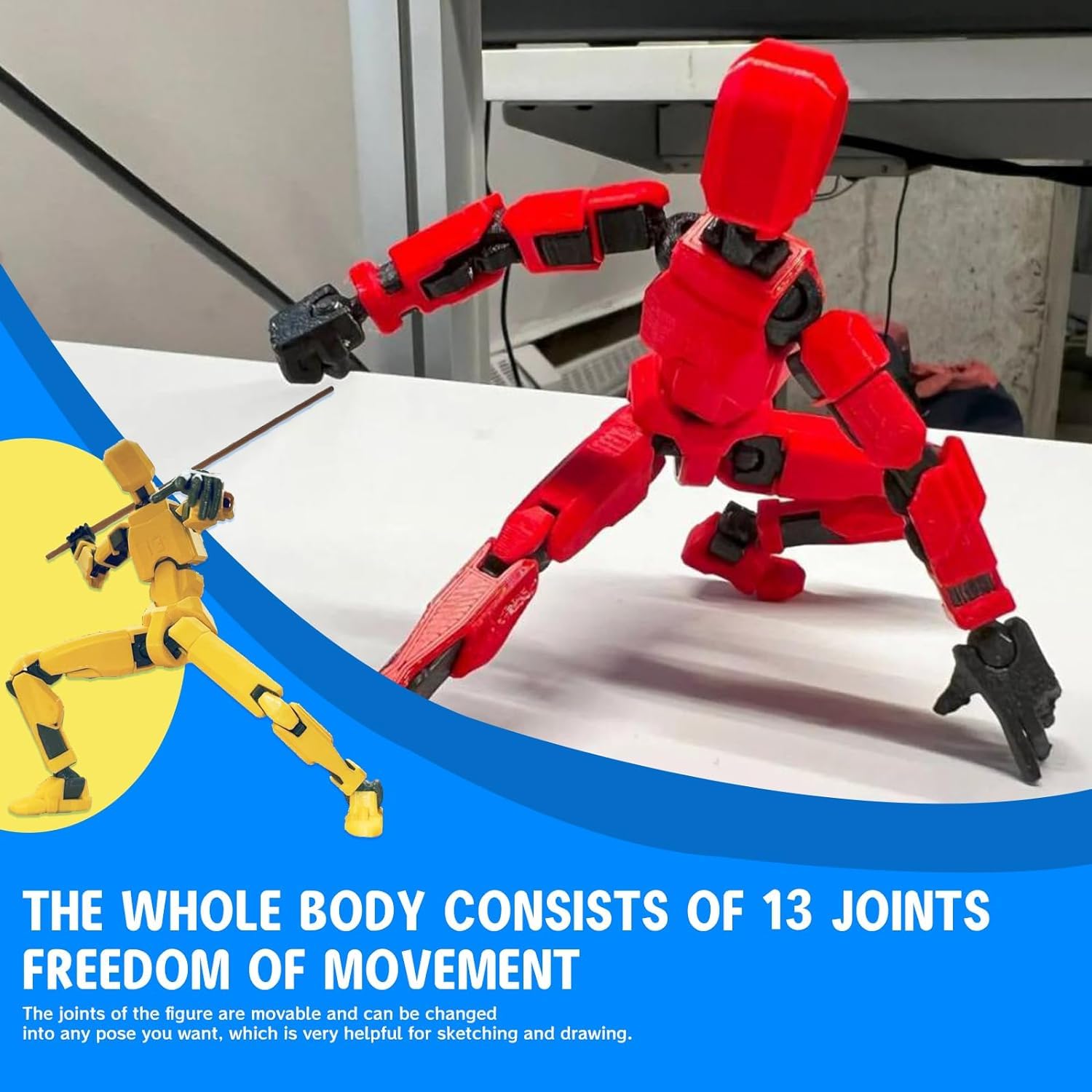 MerryXD T13 3D Action Figure,Assembly Completed Dummy Nova Titan Lucky 13 Action Figure 3D Printed Multi-Jointed Movable Toy Purple