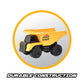 Micro Mini Construction Vehicles - Set of 5 Toy Cars and Trucks for Kids | Sensory Bin for Boys | Excavator Bulldozer Dump Truck Cement Mixer | Free