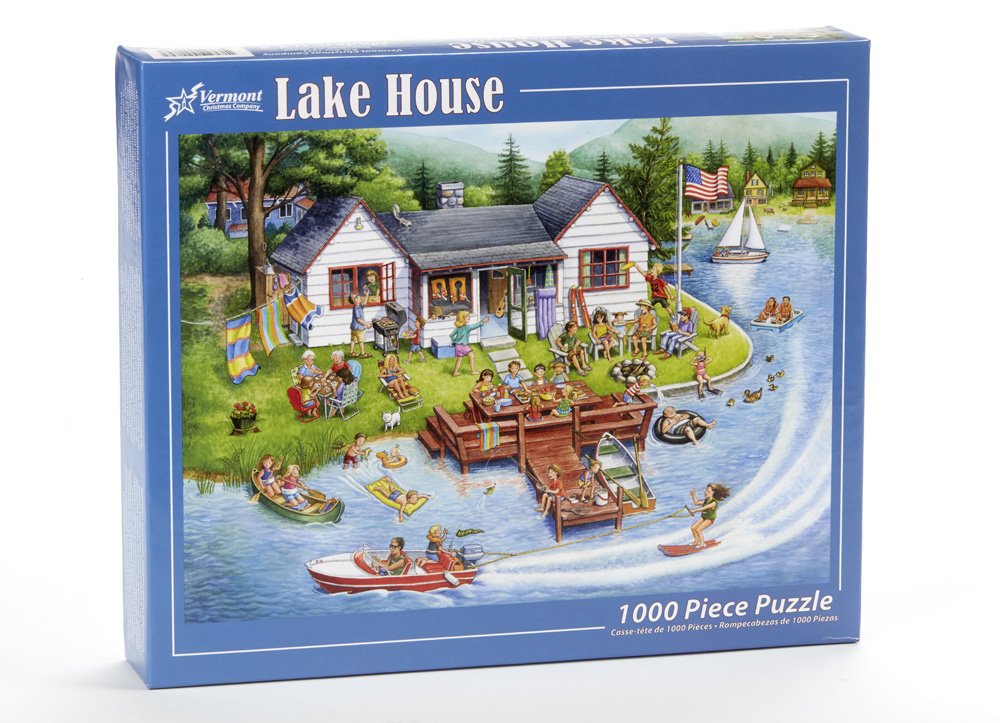 Vermont Christmas Company Lake House Jigsaw Puzzle 1000 Piece