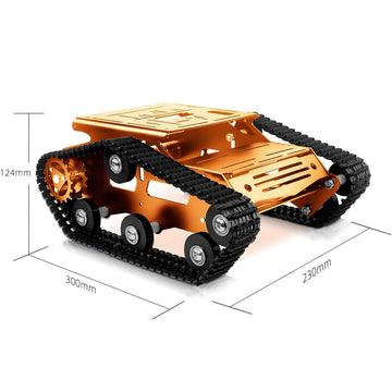 YonPhsy Tank Car Chassis with Encoder Motor, Shock Absorbing Robot Chassis Full-Metal Robotic Moving Platform Track for RaspberryPi Arduino Jetson