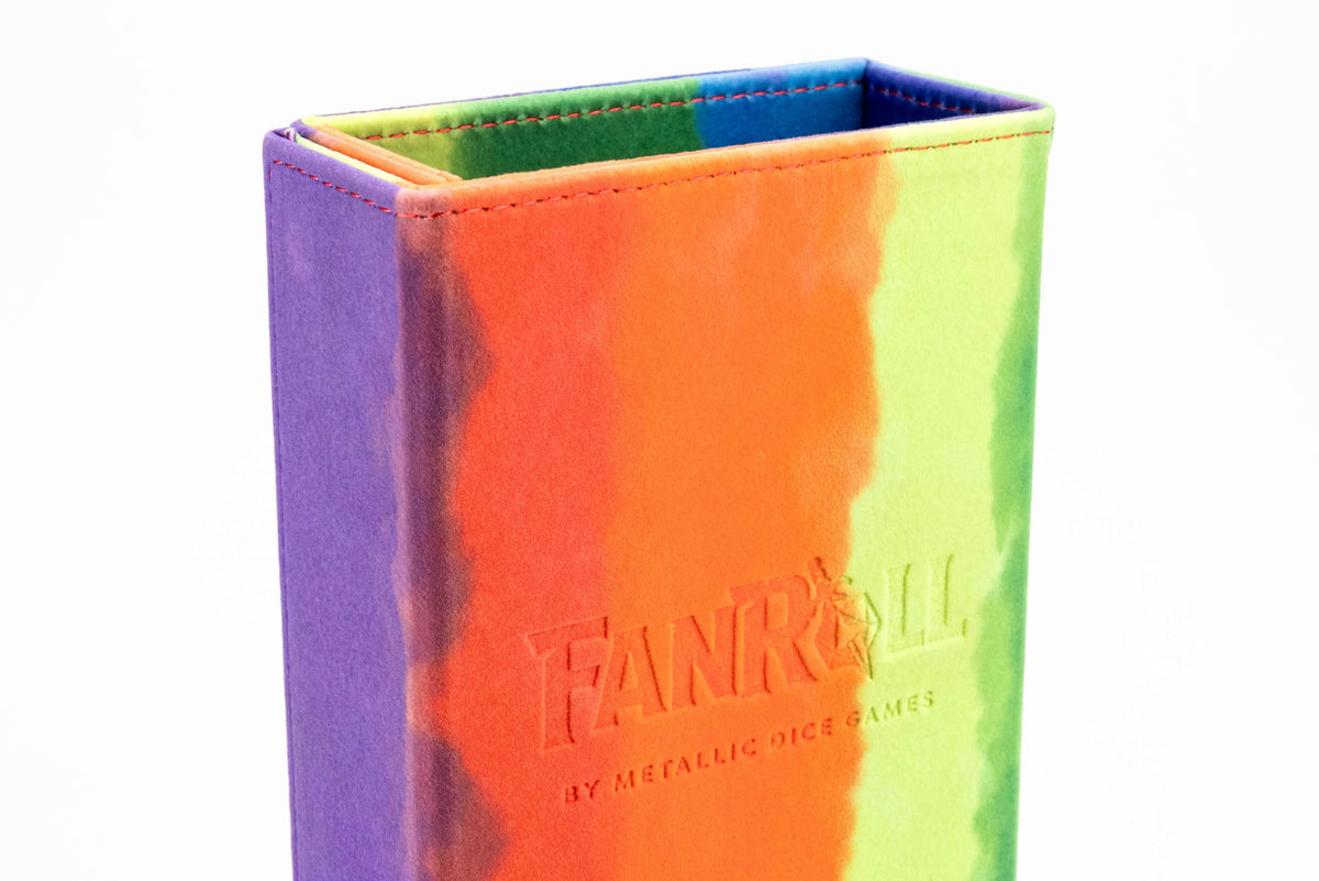 FanRoll Fold Up Dice Tower: Watercolor Rainbow, Role Playing Game Dice Accessories for Dungeons and Dragons