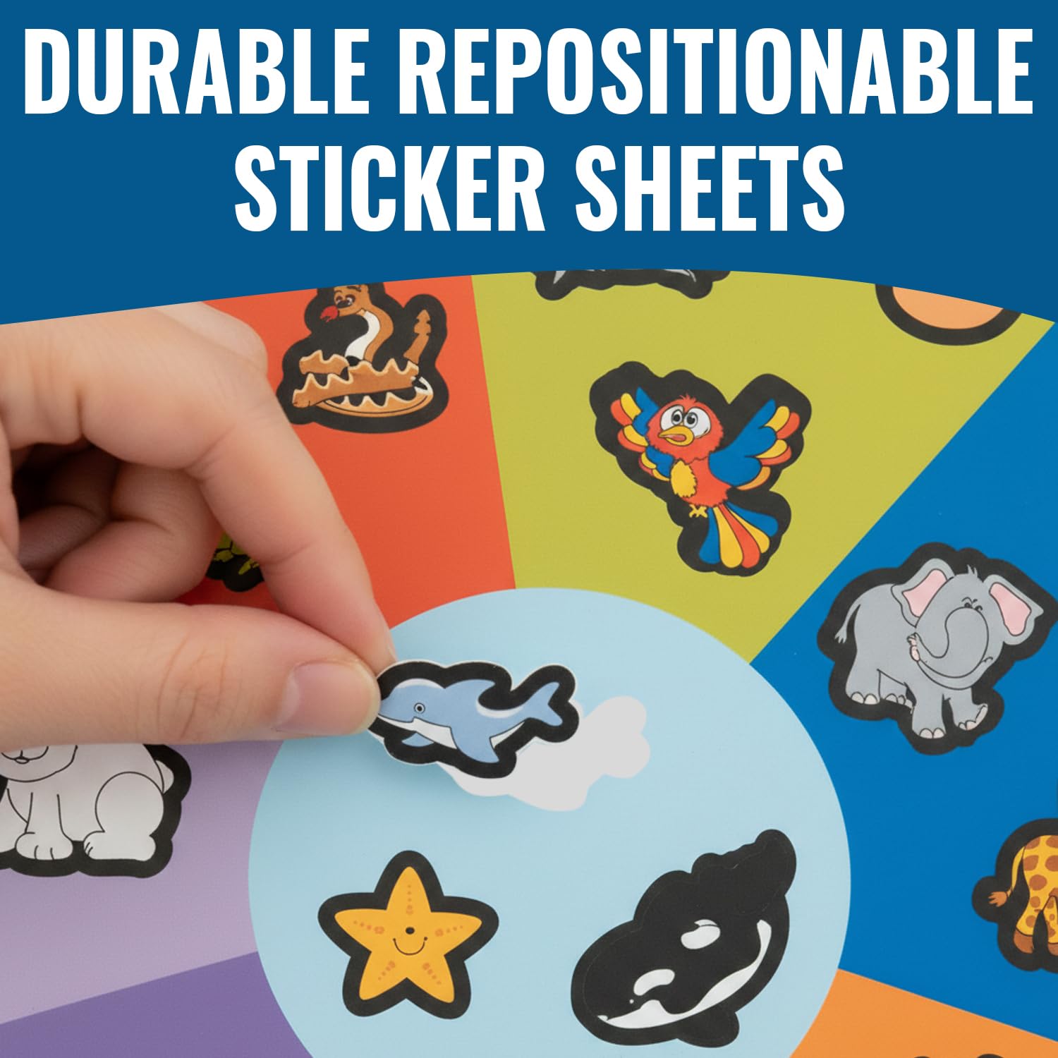 Continents and Animals Make A Sticker - 12 Pieces - Educational and Learning Activities for Kids