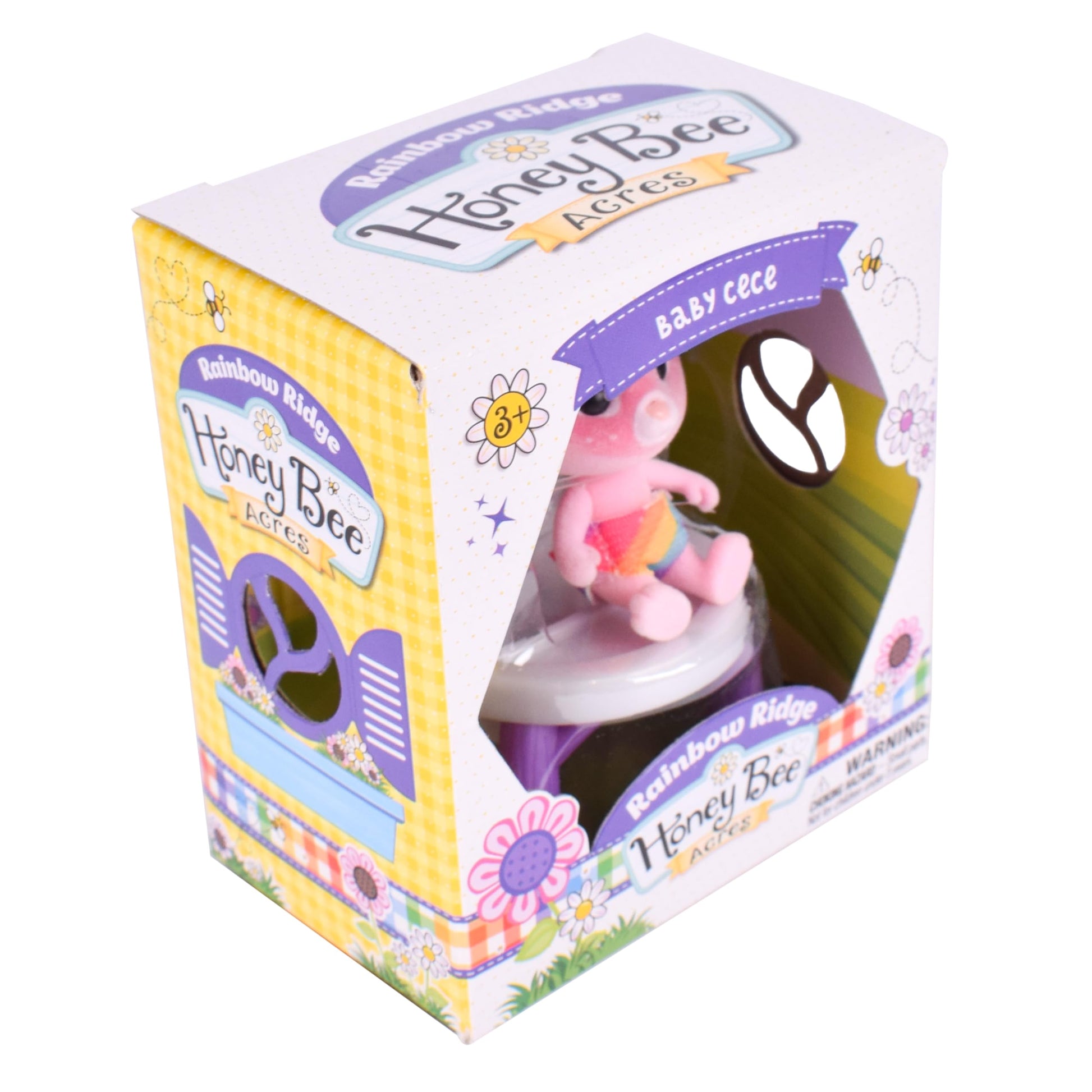 Honey Bee Acres Rainbow Ridge Fantasy Collectible Toy Figure Series, Surprise Set Includes Flocked Poseable Figure with Accessory, Assorted Style, for