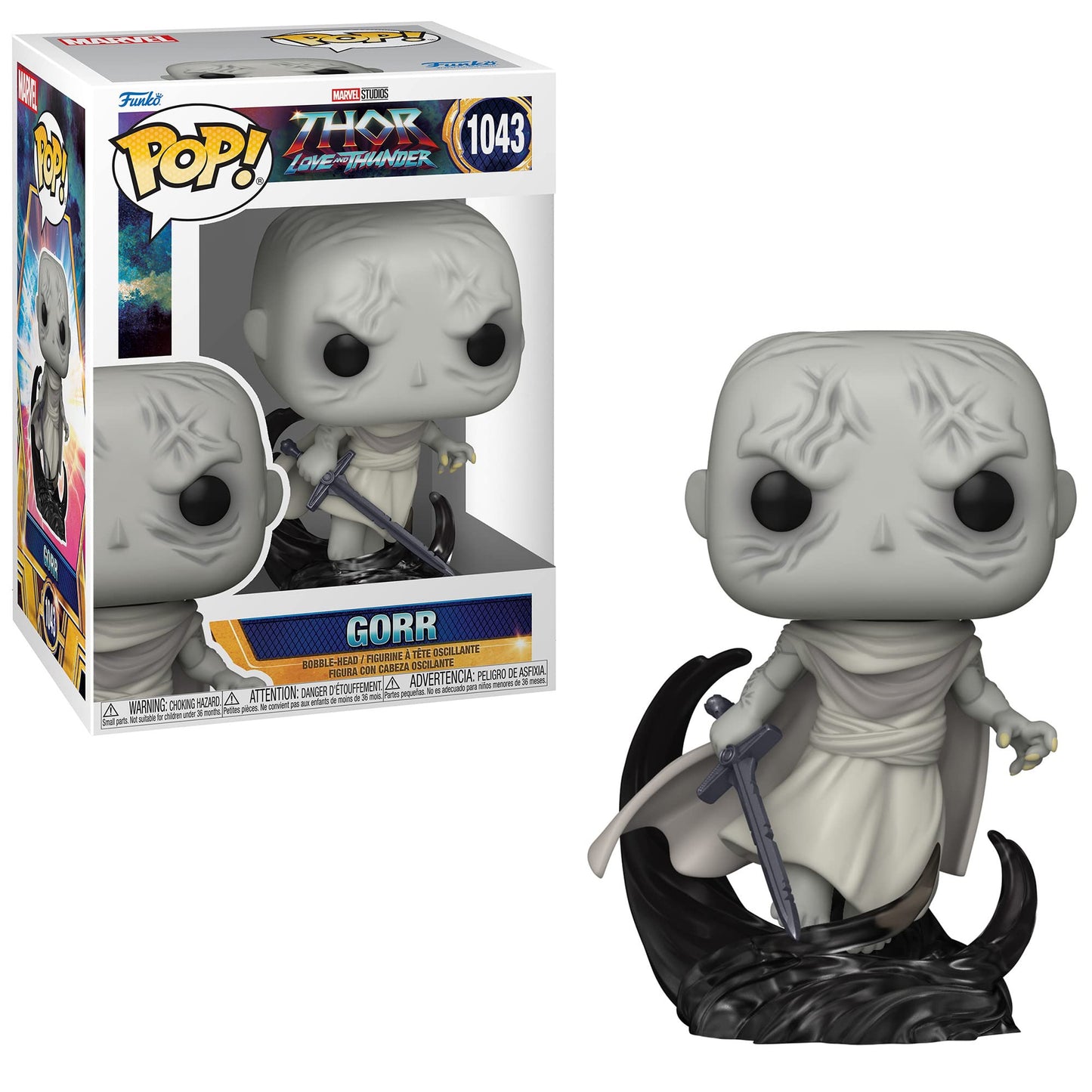 Funko POP Marvel: Marvel Studios' Thor: Love and Thunder- Valkrie Gorr Korg and Miek, Figures Stand 3.75" Tall, Each Figure Comes Individually