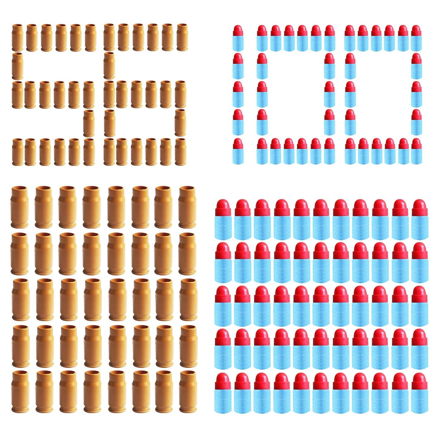 Tcxomino Soft Bullet Toy Gun Supplementary Soft Bullets Included 100 EVA Foam Bullets & 56 Shells