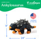 The Petting Zoo Ankylosaurus Dinosaur Stuffed Animal Plushie, Gift for Kids, Dinosaur Animals, Gray Dinosaur Plush Toy 24 inches