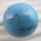 Big Game Toys Large 2" (50mm) Brontosaurus Toe Breaker Blue on Blue Swirl Glass Marble w/Stand