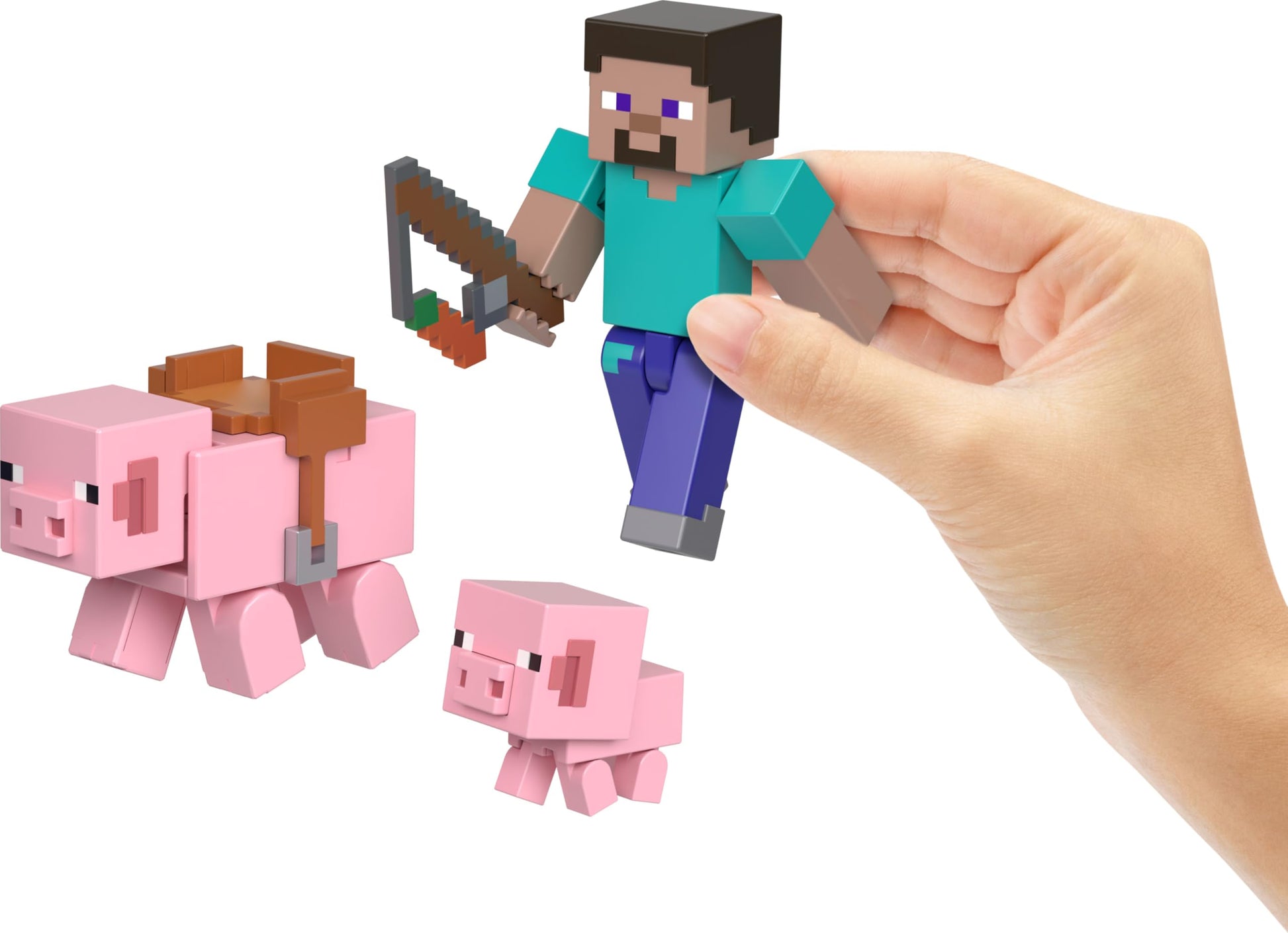 Mattel Minecraft Toys, 3.25-inch Action Figure 2-Packs, 2 Figures and 2 Accessories, Collectible Gifts for Kids