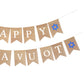 Mandala Crafts Burlap Happy Shavuot Banner Jewish Holiday Hanging Flag Sign