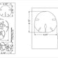 Sand Dollar Stencils 2 Piece Set 8 X 10 Inches