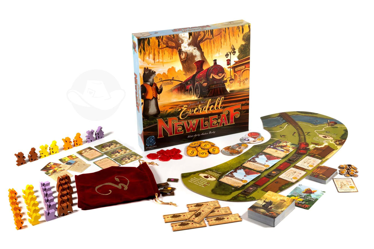 Everdell: Newleaf Expansion - Board Game Add-On for Everdell Base Game, Includes New Train Station, Visitors, Critters & Constructions, Ages 10+, 1-4