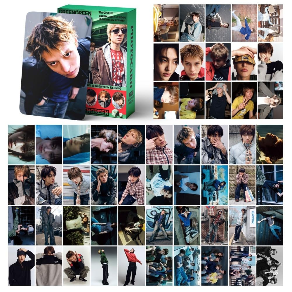 sunlelekz Cortis GREENGREEN Photocard & Sticker Set - 127PCS (55PCS Lomo Cards + 72PCS Stickers) Kpop Collectible Merchandise