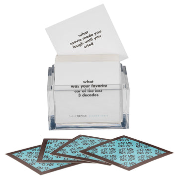 TableTopics Dinner Party Conversation Cards for Adults to Enjoy Getting to Know Each Other, 135 Entertaining Questions & Ice Breakers for Parties