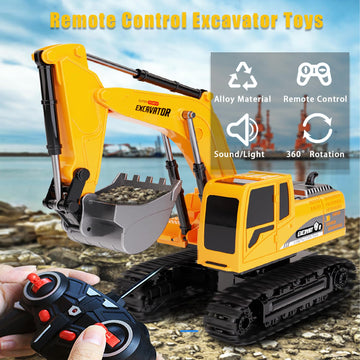 Remote Control Excavator,Toy Digger Remote Control Digger Excavator Toys,Engineering Sand Digger Construction Vehicle Toy RC Excavator Toy Cars
