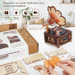 Rnfinewow 3D Puzzles for Adults, Wooden Cat Gramophone Music Box Handmade Model Kit DIY Crafts, 3D Wooden Music Box Puzzles Vintage Gramophone