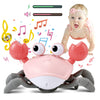 control future Baby Girl Toys Tummy Time: Pink Crawling Crab Babies Montessori Toy Learning 36 Months 3 Year Old Birthday Infant Girls Valentines