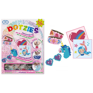 DIAMOND DOTZ Girl Dotzies Variety Kit Diamond Painting Kits for Kids - Diamond Art Kits a Relaxing Creative Craft Kit with Dotz Gems