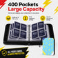 Trading Card Binder 4-Pocket with Zipper, 400 Pockets 3 Ring Card Holder Album with 50 Removable Pages, Acid-Free PVC-Free Pages, Portable Card