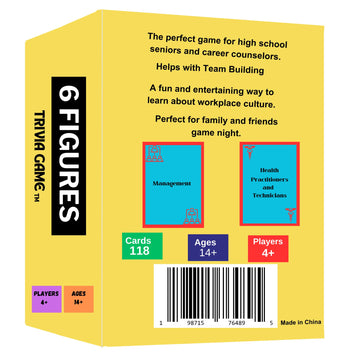6 Figures Trivia Game - Healthcare & Management, A Trivia Game About Different Careers and Occupation, A Family and Friends Trivia Game, The Perfect