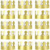 JOVITEC 24 Pcs Gold Paper Crowns Golden King Crown Foil Gold Hat for Birthday Celebration Baby Shower Photo Props