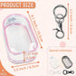 NEETUE 6 Pcs Clear Figure Display Bag with Keychain, Zipper Clear Display Case, Ball Portable Mini Doll Pouch, Figures Display Case For Figures