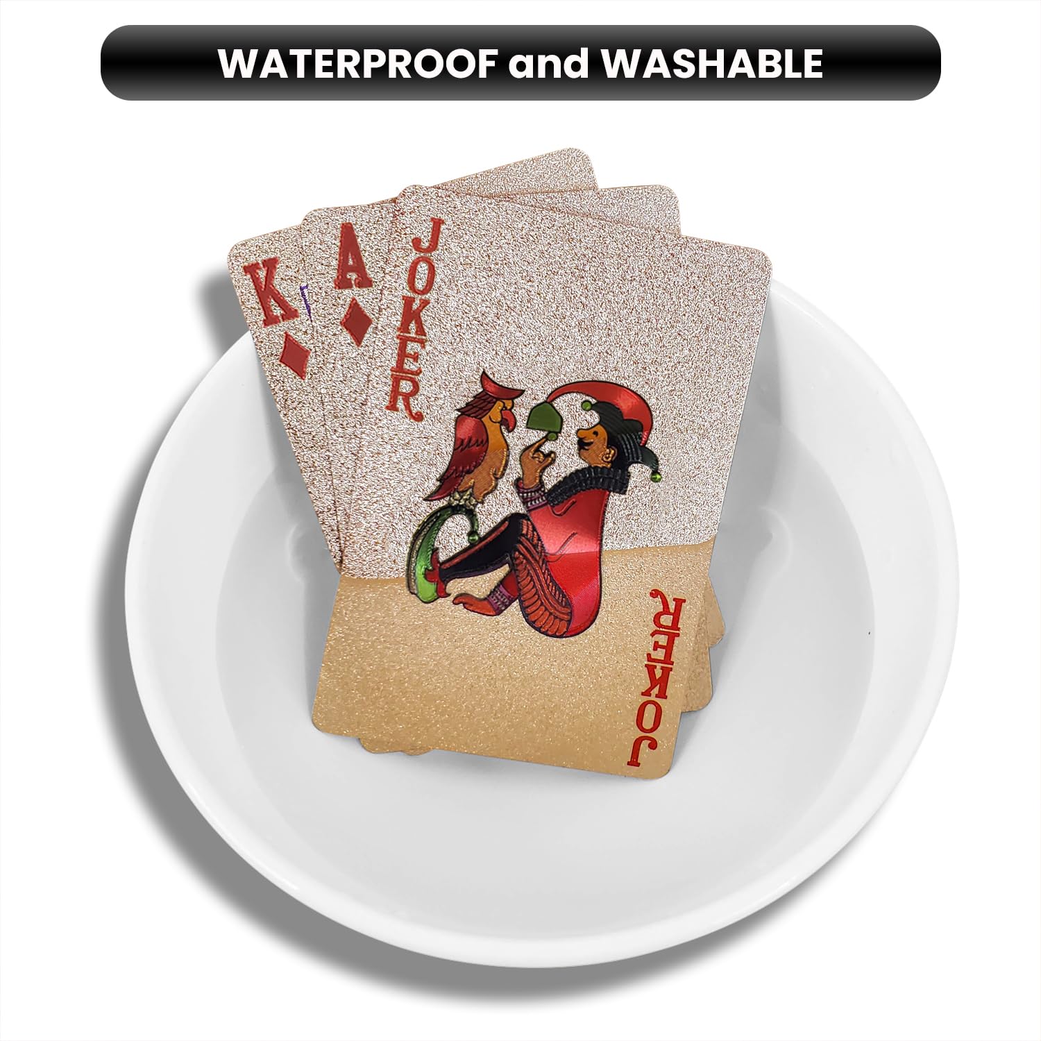 Jeuristic Unique Starflare Waterproof Playing Cards - Premium Pack of Cool Plastic Playing Cards Professional Deck Fancy Themed Cute Vintage Play Card