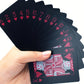 zeamas 1pc Waterproof Plastic Poker Playing Cards PET Table Games Halloween/Thanksgiving Day (Red x Silver)