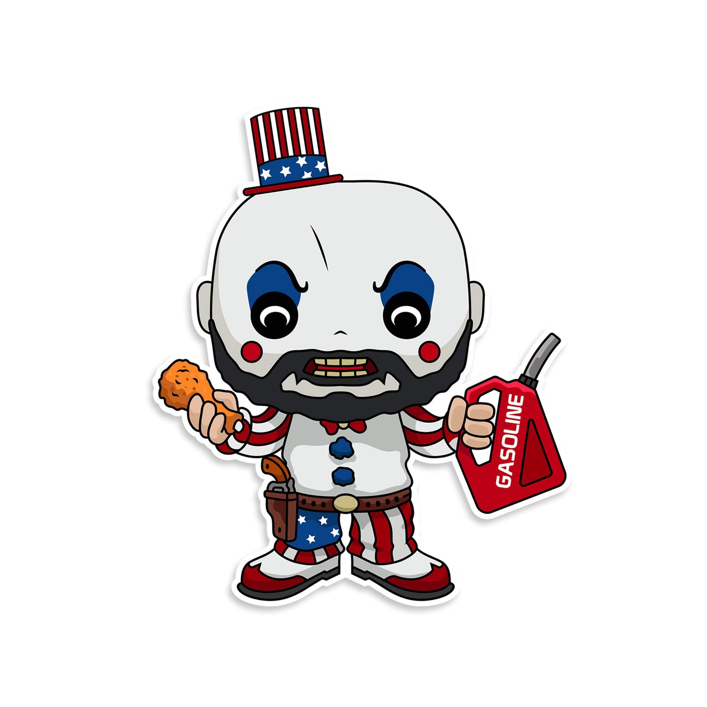 Captain Spaulding House of 1,000 Corpses Devil's Rejects Sticker Pack Vinyl Decals by NEO Tactical Gear - Made in The USA