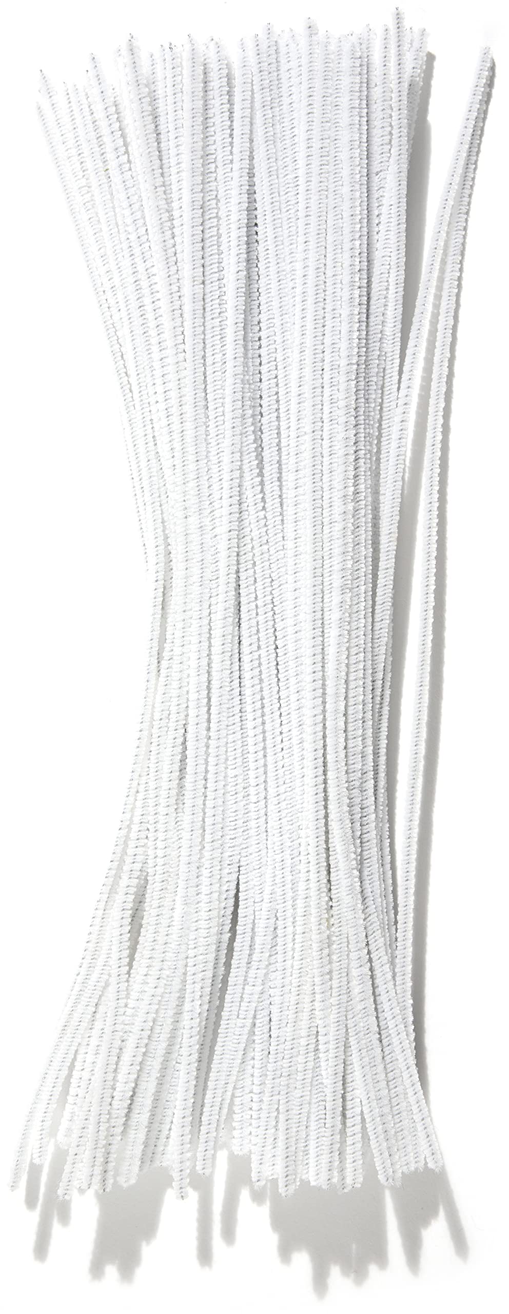 White Chenille Pipe Cleaners, 3mm x 12 inch, 100 Pack