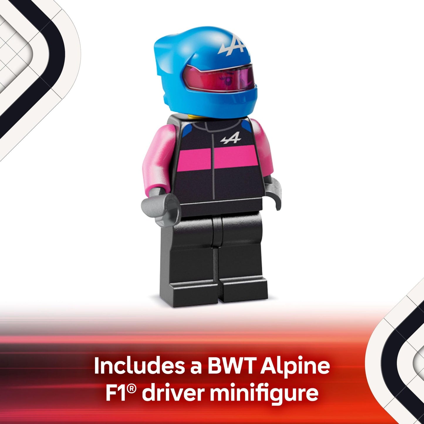 LEGO Speed Champions BWT Alpine F1 Team A524 Race Car Toy - Building Set for Kids, Boys & Girls, Ages 10+ - Toy Car for F1 Fans - Gift Idea