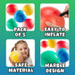 5-Inch Playground Balls for Toddlers & Kids (5-Pack) Marbleized Vinyl Balls
