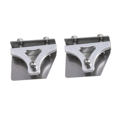 BQLZR 38x31.5x11.5mm Silver Aluminum Alloy Emulational Model Boat Part Metal Trim Tabs for RC Electric Racing Boat Pack of 2
