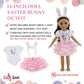 Emily Rose 14-inch Fashion Doll 3-PC Bunny Outfit, Includes Cute Bunny Ears Accessory | Gift Boxed | Doll NOT Included | Perfect Halloween Costume