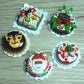 ThaiHonest Mixed 5 Assorted Christmas Cake Dollhouse Miniature Food,Tiny Food