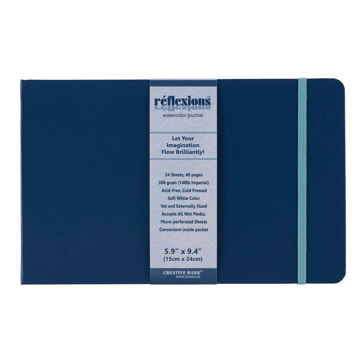 Creative Mark Hard Leather Bound Field Sketch Book [48 Pages - 5.9 x 9.4] with Elastic Strap, Ideal for Artist, Micro Perforated White Papers, Perfect