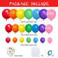 162 Pcs Rainbow Garland Balloon Kit mixed size 18 10 5 Inch Rainbow arch balloon kit for Birthday Baby Shower Wedding.