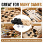 32Pcs Two-Tone Round Game Pieces, Classic Board Game Checkers, Draughts and Backgammon Chess Pieces for Arcade and Table Games